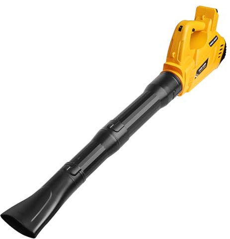 Powarobor Batteridriven lövblåsare kompatibel med Dewalt 18 V-batterier, 6-växlad batteribladsfläkt för trädgårds- och gräsmatteunderhåll, löv- och snöutrymmen (utan batteri och laddare)