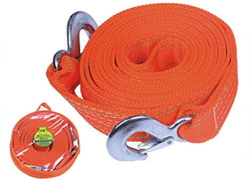 BCJMKDX Corda di Traino per Auto. Cavo di Traino for Auto da 5 tonnellate e 4,85 Metri con Ganci a C. trazione for Veicoli Fuoristrada, Cavo for rimorchi Fune, Cinghie for carichi Pesanti
