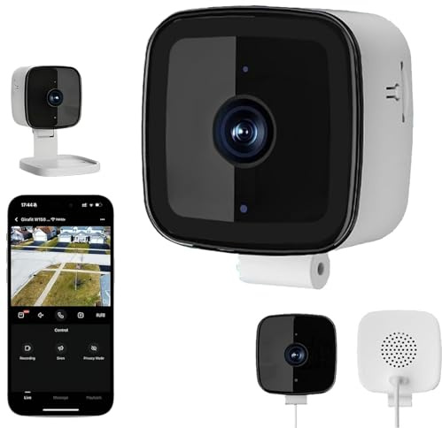 Glowflip Window Camera, Glowflip Crystal-Clear 2K Security Camera Color Night Vision, 2K Window Security Camera, 24/7 Recording, Motion Detection, Two-Way Audio for Indoor Windows