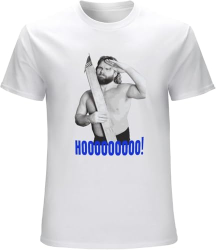 SOWGGW Hacksaw Jim Duggan Wrestling T-Shirt Graphic Top Printed Tee Shirt for Mens White(Small)