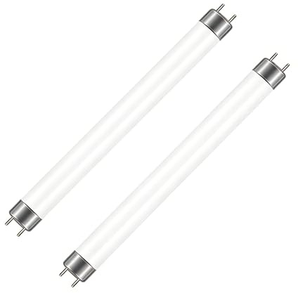 AmphaDeco 2 Pezzi Tube Fluorescent T4 8w,Tube Néon,Lampade Fluorescenti,Lampadine CFL,31.7x1.2cm,Bianco Freddo 4000k,Attacco G5,Luce Di Emergenza A Risparmio Energetico,Luci per Armadio,Cucina,Bagno