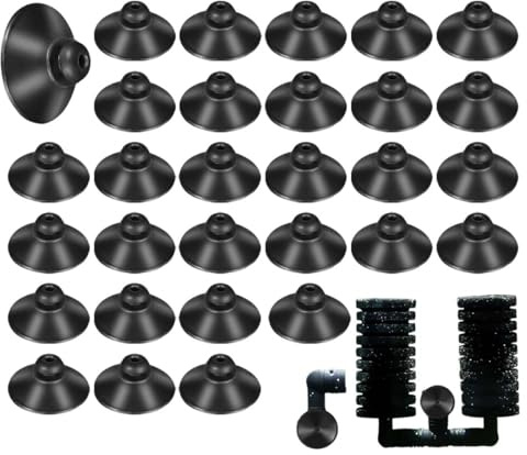 ZORTVUL 30 Stück Saugnapf Aquarium Saugnapf Für Aquarium Schwarz Gummi 28Mm Saugnapfe Clip Für Saugnäpfe Heizung Beleuchtung Rohre Pumpe