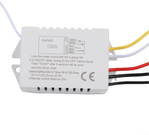 Interruptor de luz inalámbrico RF para mando a distancia CA, 220 V, 1/2/3 vías, interruptor de luz inalámbrico para lámpara, ventilador, puerta de garaje, carcasa ABS (2 vías)