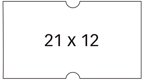 APLI 100911 6 Rollen Etiketten für Preisauszeichner, 21 x 12 mm, weiß, 1000 Stück