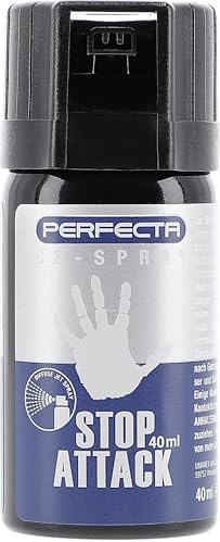 Perfecta Stop Attack CS-Spray, 40 ml, konischer Strahl | Abwehrspray gegen Tiere mit CS-Reizgas, handlich und sofort einsatzbereit