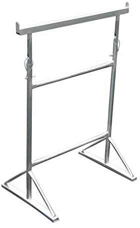 Toptower No 3 Builders Trestles (Pair) Adjustable, Galvanised Finish Fixed Leg 450 Kilos SWL - Heavy Duty
