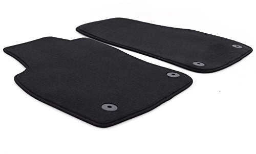 Fußmatten kompatibel mit Opel Astra H Set Velours Matten in Original Qualität Autoteppich Schwarz 2-teilig vorn