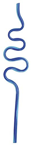 Vibrant Assorted Small Plastic Squiggle Straws (7.5) 12 Count - Fun Colors, Reusable & Durable - Perfect For Kids Parties & Everyday Use
