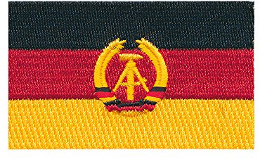 hegibaer 80 x 50 mm DDR Flagge Ost-Berlin Germany Flag Patch Aufnäher Aufbügler 0676 X