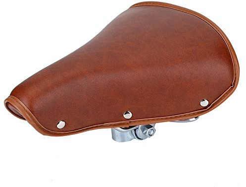 Fahrradsattel Vintage Classic Extra Breit Komfort Sattel Federsattel f¨¹r Damen Herren PU Leder Bequemer Fahrrad Sattel mit Federung