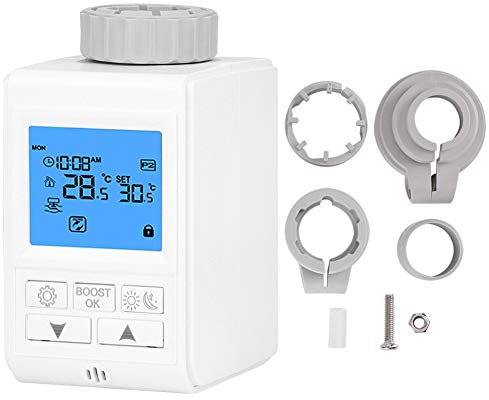 Standard Smart Thermostatic Valve Temperaturregelung Heizgerät für Tuya Gateway Hub, zentrale Klimaanlage Temperatur- und Raumtemperaturregelung usw., Weiß(zigbee)