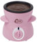 Bestron Fondue au chocolat pour 2 personnes, appareil a fondue au chocolat avec y compris 10 brochettes, 10 fourchettes et 1x spatule, mini-fondue, 25 watts, Couleur: Rose