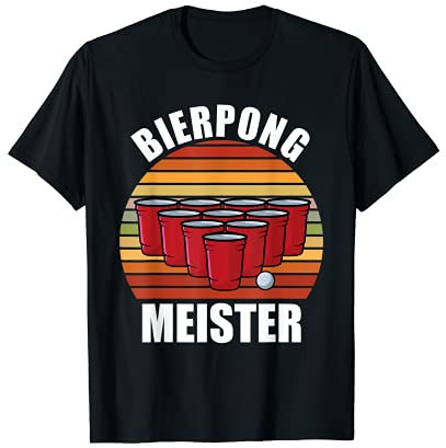 Beerpong Meister Trikot Party Bier Champion Bierpong T-Shirt