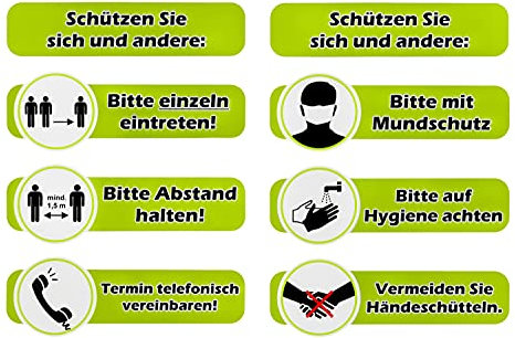 BIKE-label Schild Aufkleber 158 x 53-158 x 36 mm 8 Stück Schutz Hinweise 900182VE