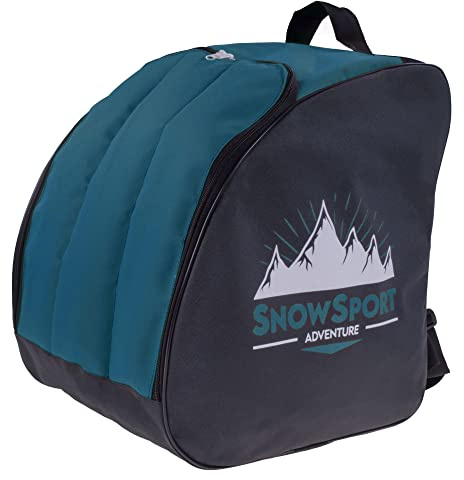 Housse pour chaussures de ski - Sac à dos pour sports de neige - Bleu marine/orange/rose (marine)