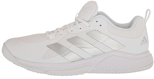 Adidas Damen Court Team Bounce 2.0 Sneaker, Weiß/Silber/Metallic/Grau, 38 EU