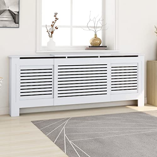 INLIFE MDF Heizkörperverkleidung Weiß 205 cm-5551