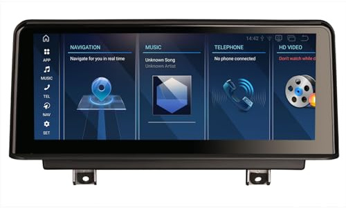 Erisin 10,25 8-núcleo 4GB+64GB Android 14 Radio Coche Bluetooth Pantalla para BMW Serie 3/4 F30 F31 F34 F32 F33 F36 M3 M4 NBT Sistema GPS Navegador CarPlay Android Auto Dab+ USB WiFi 4G DSP Canbus