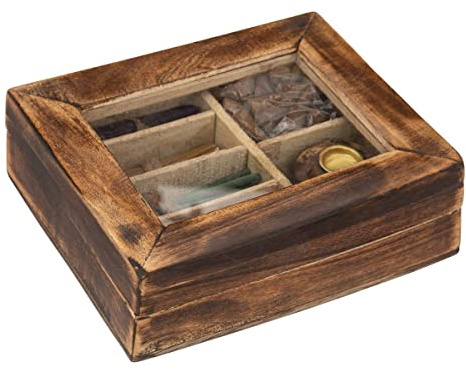ATMOSPHERA CREATEUR D'INTERIEUR Caja de incienso Taly cuadrada en color marrón