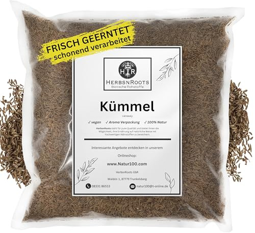Kümmel ganz 1000g • Caraway • Erste Wahl • intensiver Geschmack • HerbsnRoots