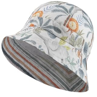 Sterntaler Safarihut Dschungel - Safarihut Dschungel - Kopfbedeckung mit UV 50+ - Unisex Baby Hut aus weicher Baumwolle - Baby Sonnenhut gefüttert mit Bio -Batist für optimalen Sonnenschutz