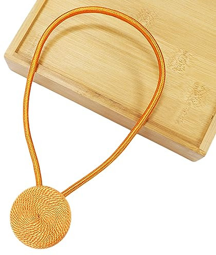 Gardinenbänder 2 Stück Vorhang Magnetschnalle Keine Perforierte Vorhangschnalle Seil Gardinenband Vorhangbesatz, Orange