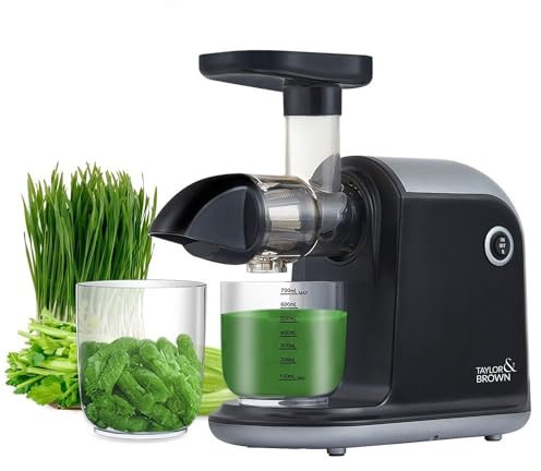 Horizontal Slow Masticating Cold Press Juicer | Cold Press Masticating Juicer | Quiet Motor | Modern And Stylish | Bigger Mouth | Perfect For Healthy Living | Easier To Remove, Empty And Clean