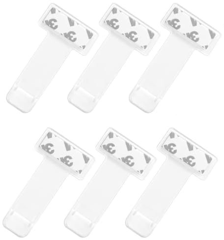 BDEPSTR 6 Stück Transparente Auto Halter Clip, Windschutzscheibe Halterung für Parkschein, Parkausweis wie Parkscheibe, Selbstklebend Tickets Clips für Parkschein