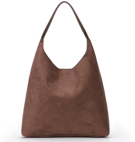 GSenhui Tote Bag Damen Wildlederimitat Hobo Bag Groß Shopper Tasche Damen Handtasche Uni Tasche Slouchy Schultertasche Gross Shoulder Bag Handbags