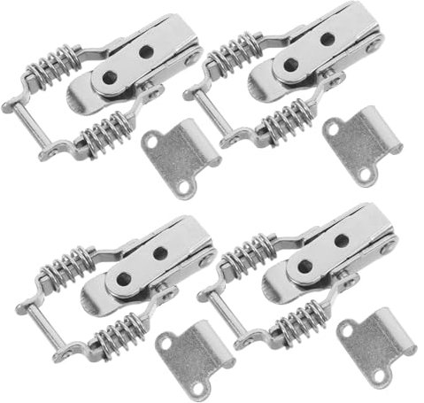 CANIGHT 4pcs Spring Release Latch Large Clamp for Toolboxes Metal Door Latch Industrial Heavy Duty Toggle Clamp
