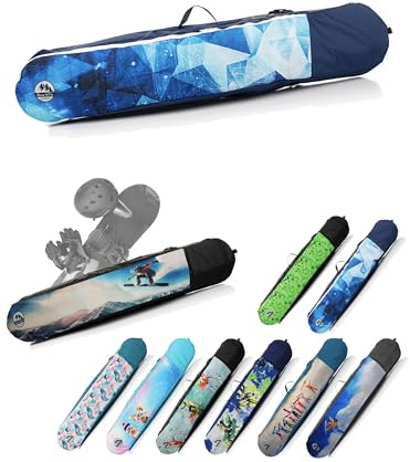 BAMBINIWELT Kinder Snowboardrucksack, Snowboardtasche, Stauraum für Helm, Schuhe & Handschuhe, Boardbag, Cordura, Schulterriemen, Tragegriff & Ablaufloch