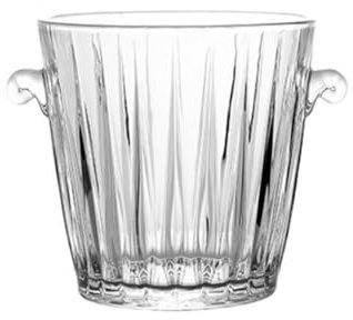 GLigeT Eiseimer EIS-Pellet-Eimer, verdickter Kristallglas-Eiskübel, Haushalts-Champagner-Bier-Eimer Eiswürfelkühler