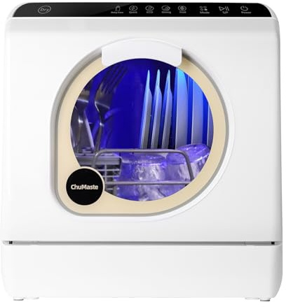 Portable Dishwasher Countertop, Countertop Dishwasher With Water Tank, Counter Top Dishwasher With 5 wash Programs, It can also be connected to the tap. For apartments, dorms, RVs