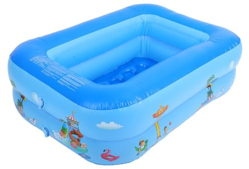 HAWILLOSCH Aufblasbares Schwimmbecken Für Junge Mädchen Angelbecken Sandbecken Wassermatratze Faltbar Geeignet Für Drinnen Und Draußen Spielen Blau Doppelschicht