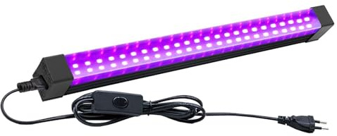 Tkdaksy Barra LED UV 15W, 395-400 nm Tubo LED Luce Nera UV, Luce Nera uv Faretto, Tubo Luminosa Ultravioletti Per Festa, Pittura Fluorescente, Poster Fluorescente, Bar