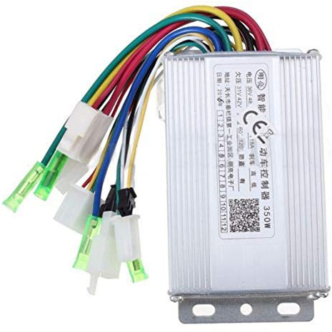 Controleur Trottinette Electrique,Variateur de Vit DC 36V / 48W 350W Régulateur de contrôleur de moteur de vitesse sans balai sans brosse imperméable au contrôleur de tricycle électrique de vélo de vé