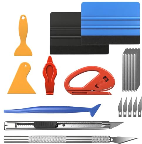 Tönungsfolie Auto,Premium Scheibentönungsfolie Kit mit Werkzeug für Fensterfolie & Tönung,Professionelles Tönungsfolien Set für Auto,inkl. Installationswerkzeug