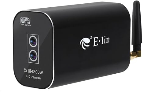 Lazmin112 Dual Webcam 8K per Streaming, 48MP, 20x Zoom, 0.3S Autofocus, 1080p 60fps, con Buco del Treppiede, Telecomando, Webcam per Commercio Dal, Fotografia, Streaming Live