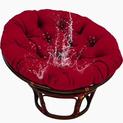 Generisch Polster FüR Papasansessel,Rundes Auflage, Bodenkissen Gepolstert Sitzkissen RattanstüHle Sitzkissen, FüR Korbsessel Outdoor GartenmöBel Sitzauflage Auflage,Wine red,160cm