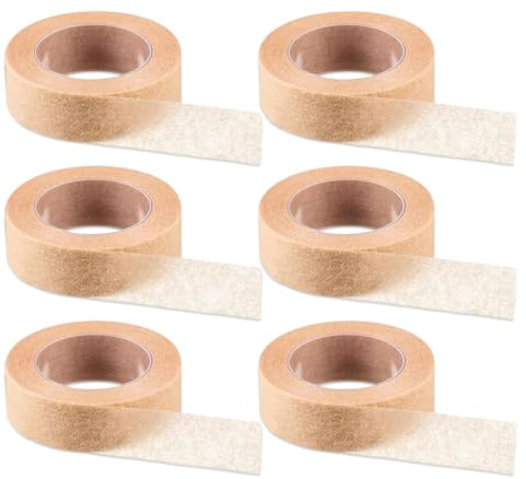 ZORVYN 6 rouleaux de sparadrap micropore doux pour la peau, auto-adhésif couvrir les boucles d'oreilles, idéal le sport des enfants, respirant, utilisé comme ruban nasal, pansement médical et bandage.