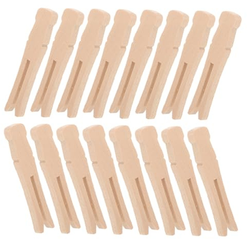 BEBEMOKO 50pcs Wooden Clothes Pegs Heavy Duty Laundry Clips Multiuse Crafting and Clothesline Clips Retro Wooden Dolly Pegs for Hanging Clothes and Organizing Photos