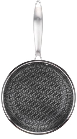XUMIUZIY Padella Antiaderente, Lavabile in Lavastoviglie, Riscaldamento Rapido e Uniforme con Padella a Nido d'ape su Entrambi i Lati, Perfetta per i Cuochi Casalinghi (30 cm)