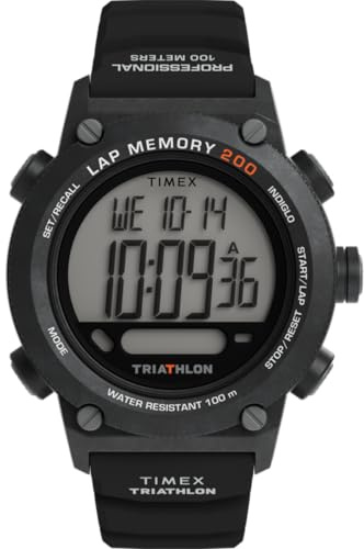 Timex Men's Triathlon 200 Lap 44mm Silicone Strap Watch