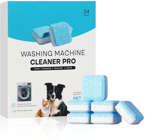MAOYING Limpiador para Lavadoras, Eliminador de Olores y Cal, Tabletas Ultra Antibacterianas, Fórmula de Limpieza Profunda para Dueños de Mascotas