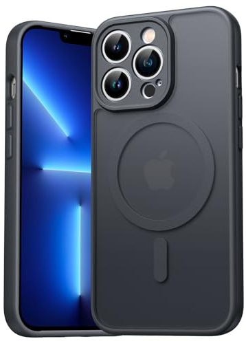 EASDNB für iPhone 13 Pro Hülle für Magsafe mit Kameraschutz, Magnetisch Handyhülle für iPhone 13 Pro Stoßfeste Kratzfeste Durchscheinende Matt Rückseite Schutzhülle für iPhone 13 Pro Case, Schwarz