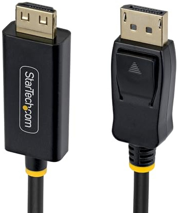 StarTech DisplayPort to HDMI Adapter Cable 3m, Gripping HDMI Connector, 4K@60 / 1440p@120, HDR, Uni-Directional Cord For Desktop, Lenovo, Dell, HP