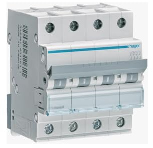 Disjoncteur 4 pôles C-25A, 6kA MCN425 3250614311628 Hager