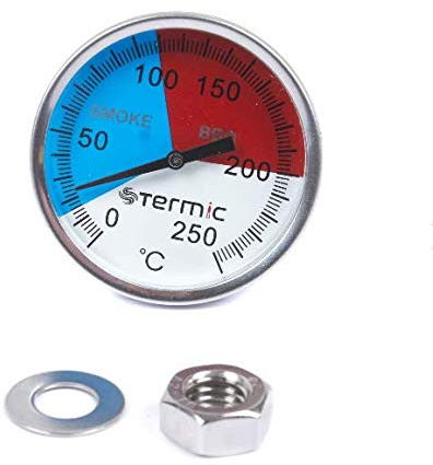 250 °C Grad Räucher Thermometer Analog Räucherthermometer Räucherofen Grill BBQ