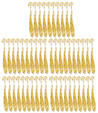 50 stücke Weiche Angelköder Köder Set für Salzwasser Süßwasser, 5 cm Kunststoff Fischköder T-Schwanz Grub Wurm Köder Fischgeschirr Zubehör 9 Farben