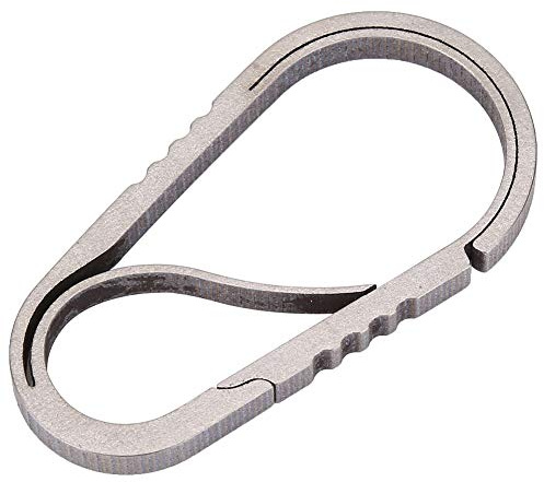 MAGT Karabiner Schlüsselanhänger, Titanlegierung Karabinerhaken Locking Schlüsselkarabiner Clip Haken Schnalle für Camping Wandern Reisen
